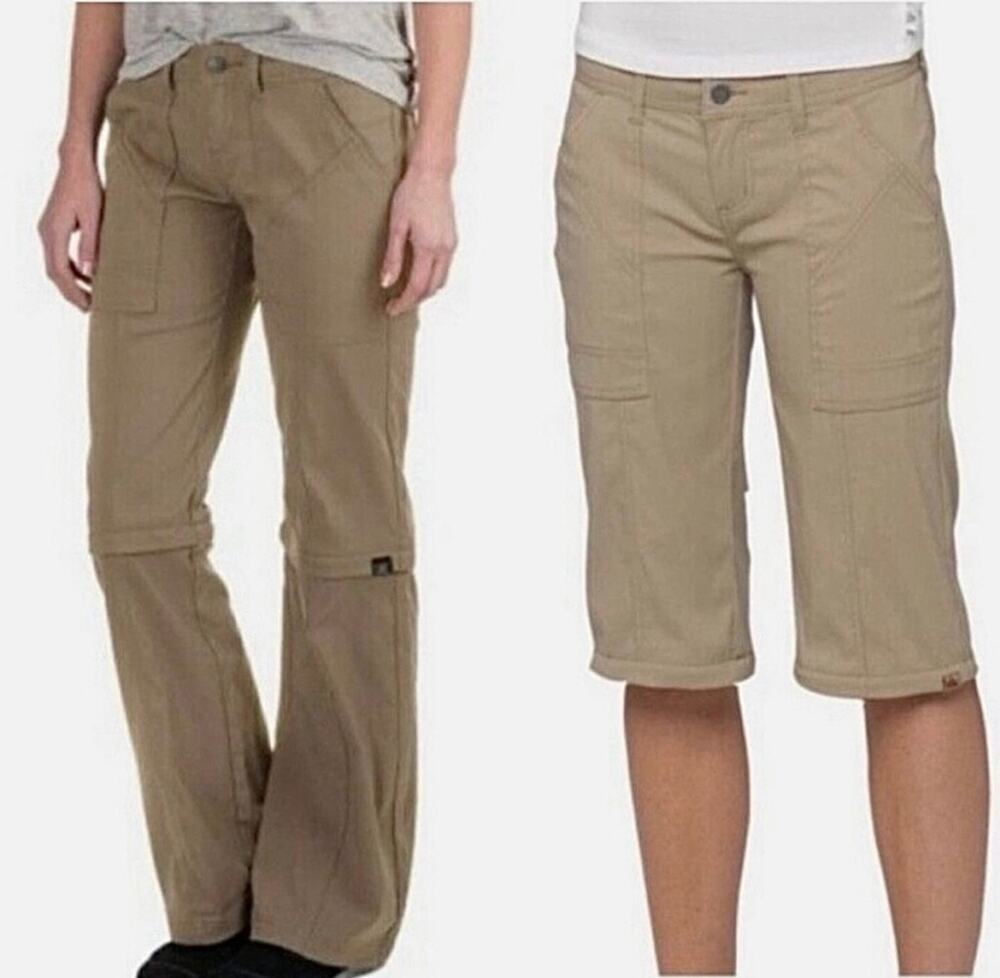 prAna Monarch Convertible Hiking Pants zip-off bootcut design size 10 EUC